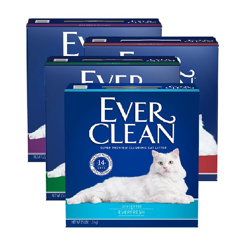 【可用消费券】EverClean铂钻进口猫砂膨润土除臭低尘速凝蓝标