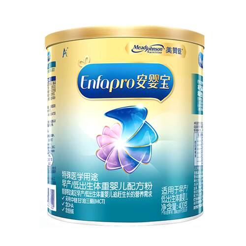 美赞臣安婴宝1段0-12月早产婴儿低体重特殊配方牛奶粉 400g*1罐