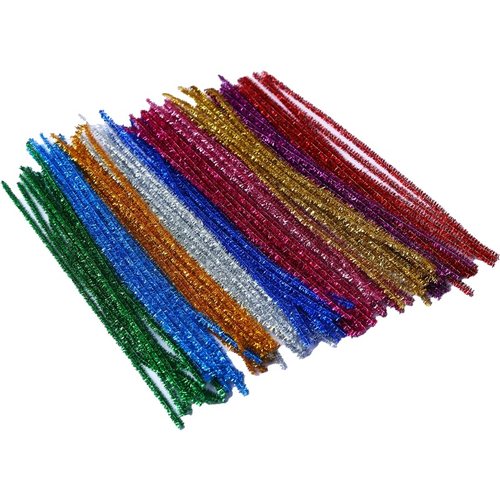 金葱条银色扭扭棒圣诞树材料花束手工diy发光毛根条材料包妞妞棒