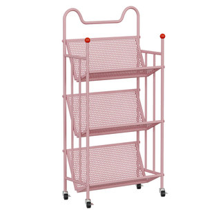 书架落地置物架客厅移动收纳架铁艺多层书架儿童绘本架墙边小窄柜