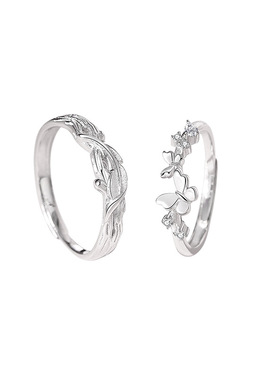 蝴蝶情侣戒指纯银一对情侣款小众设计感对戒高级感生日礼物送女友