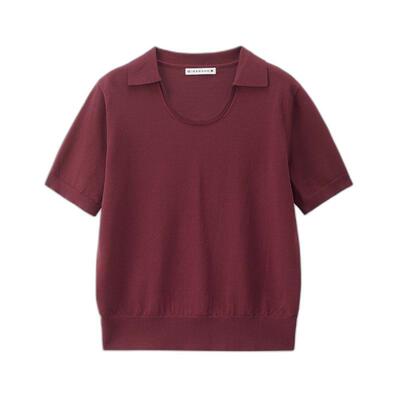 Giordano/佐丹奴U型翻领针织衫