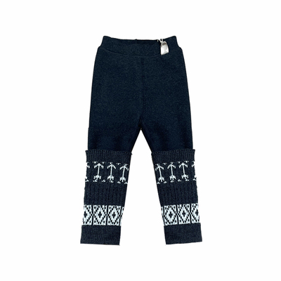 费尔岛打底裤女童加绒加厚裤子