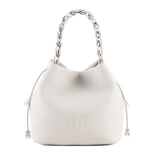 【初见】QG水桶包2026新款女士菜篮子包包女头层牛皮大容量斜挎包