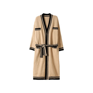 睡袍女冬季珊瑚绒加厚加绒保暖秋冬长款法兰绒浴袍睡衣冬天家居服