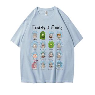 潮牌T恤男短袖瑞克和莫蒂联名情侣装半袖同款衣服新款夏装体恤