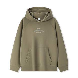 [商场同款]森马中国国家地理系列卫衣男加绒2024冬新款连帽情侣装