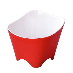 A5北欧密胺装蔬菜桶仿瓷生菜桶塑料青菜碗调料斜口碗自助火锅餐具