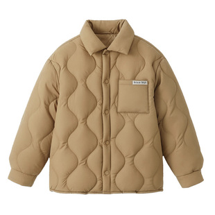 男童轻薄羽绒服冬装新款中大儿童校服内搭鸭绒外套卡其色110~180
