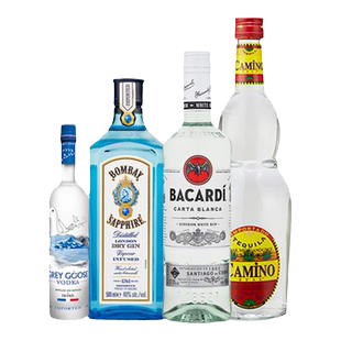 【国际大牌】百加得长岛冰茶洋酒调酒朗姆酒金酒伏特加龙舌兰基酒