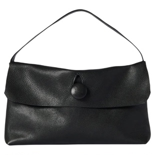 Row风sally纽扣手提包胎牛皮极简小方包进口牛皮高级感手拎包