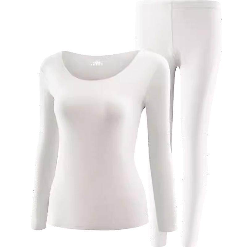 无痕保暖内衣女士加厚加绒德发热修身上衣打底衫秋衣秋裤套装冬季