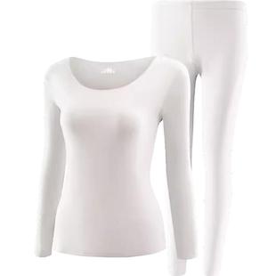 无痕保暖内衣女士加厚加绒德发热修身上衣打底衫秋衣秋裤套装冬季