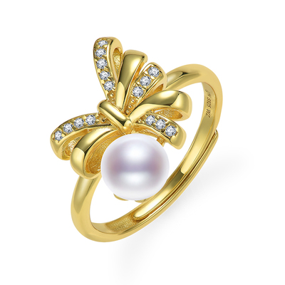 京润银S925淡水珍珠戒指