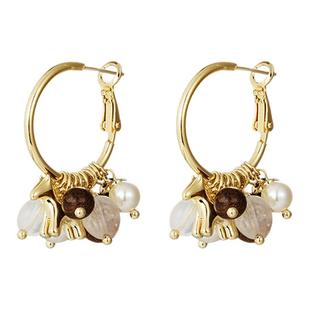 卡洛美鎏金稚马耳环女夸张度假风复古耳钉小众设计感百搭高级耳饰