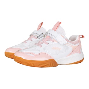 儿童羽毛球鞋女童透气魔术贴运动鞋防滑专业训练男童乒乓球网球鞋