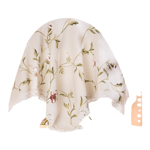 圆镜盖巾镜子布布艺风水帘化妆台梳妆台镜子防尘布多用途遮挡帘巾