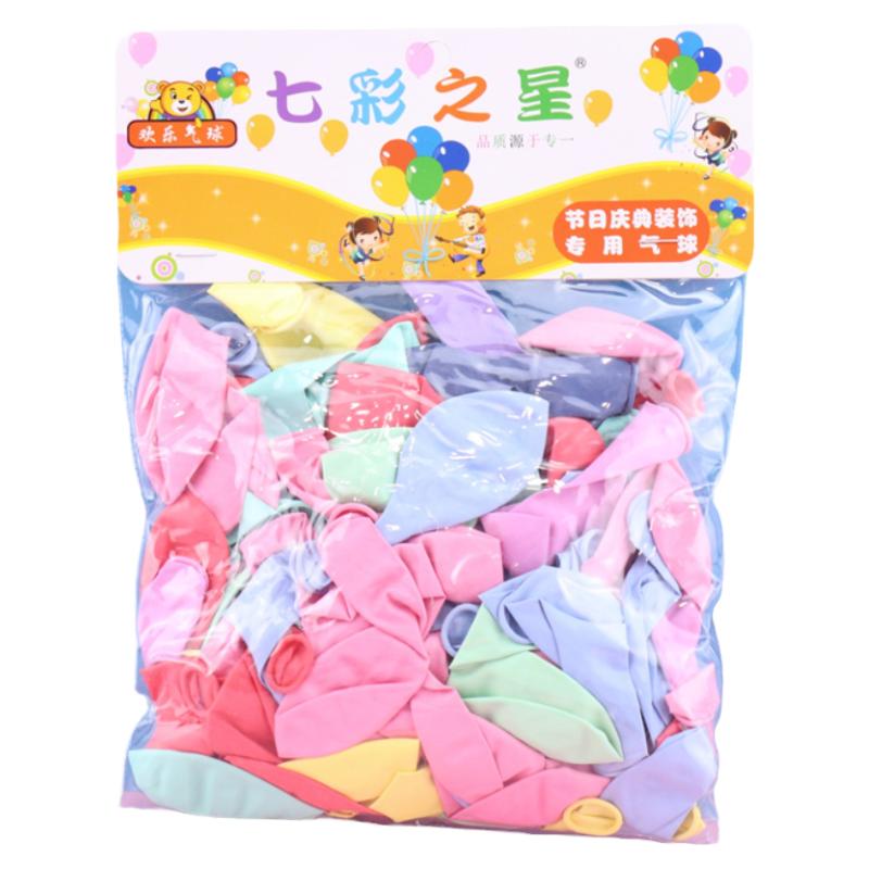 100个袋装彩色气球儿童