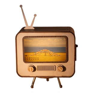 拾光之旅2026年旅行灯光画手摇复古电视日历创意女生情侣礼物定制