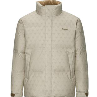 海澜之家男款羽绒服2024新款冬季老花立领加厚保暖90白鸭绒外套男