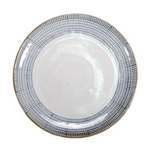 三分烧日式陶瓷餐具装菜圆形盘子家用大号青花瓷凉拌菜碟子西餐盘