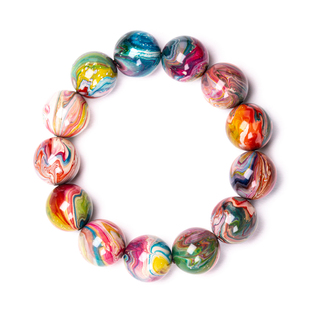 [不修·如画]纯手工国潮非遗手链大漆珠手串单颗小叶紫檀配饰文玩