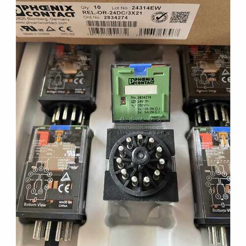 议价REL-OR-24DC/3X21原装菲尼克斯功率继电器 NO.2834274 24V 11