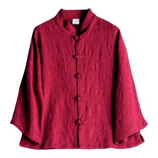 中式盘扣衬衫棉麻上衣女高端唐装亚麻女装复古原创中国风，有棉袄