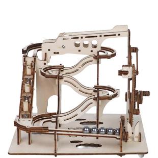 达克熊3d立体拼图木制拼装模型diy手工积木益智轨道滚珠男孩礼物