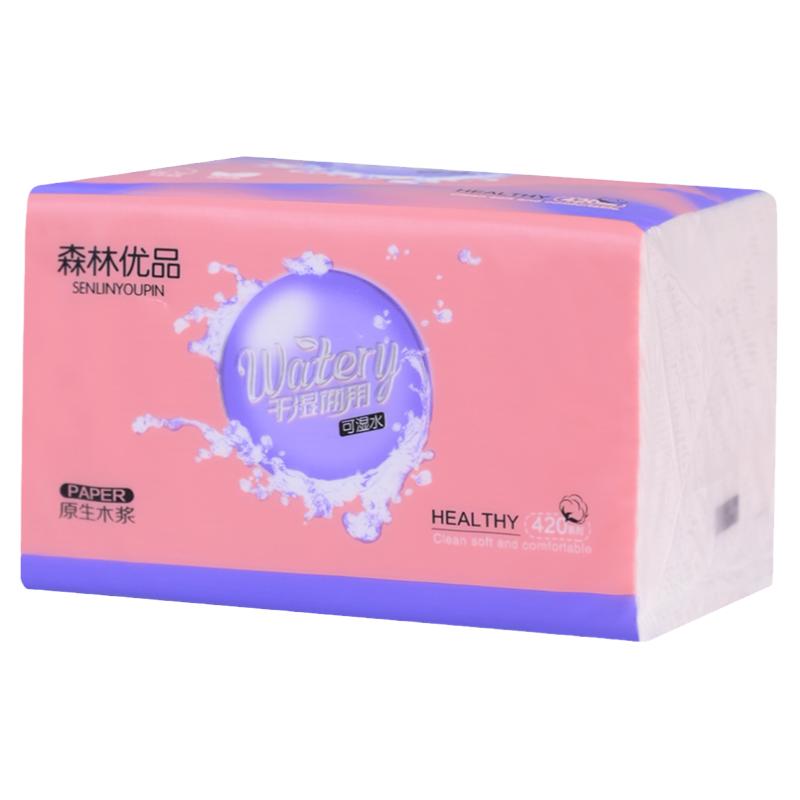森林優(yōu)品400張抽紙整箱56包家用實惠裝大包餐巾紙木漿擦手紙