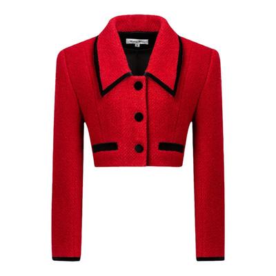 Maison Wester冬季杨超越同款战袍粗纺名媛风时尚小香风套装裙