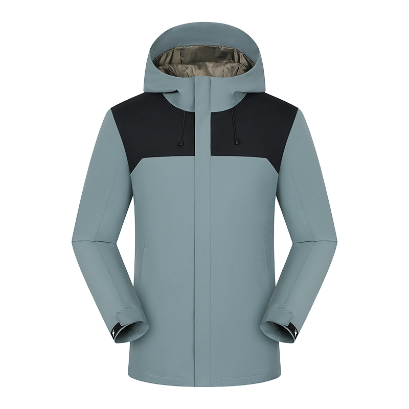 高端冲锋衣定制工作服印logo户外羽绒一体式外套刺绣字团体工装冬