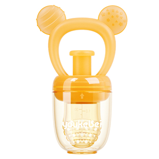 婴儿咬咬袋果蔬乐宝宝吃水果汁辅食器咬咬乐磨牙全硅胶牙胶可推进