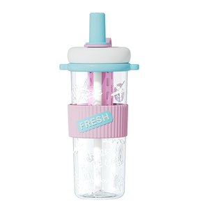 bablov吸管杯女生高颜值水杯夏季新款外出便携大容量tritan水杯子