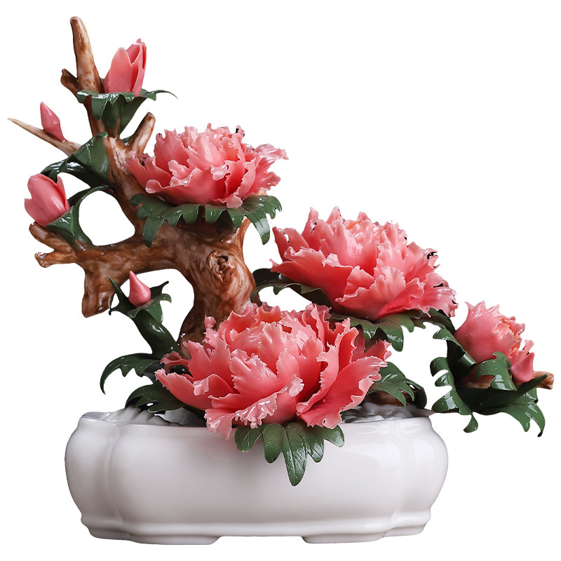 【乔迁礼物】花开富贵盆栽摆件