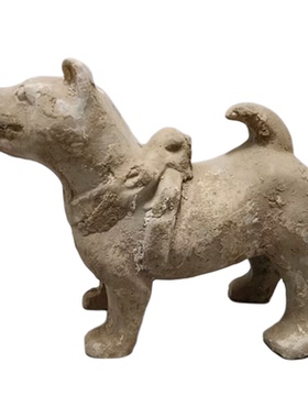 仿古陶器汉代土陶狗艺术品古玩