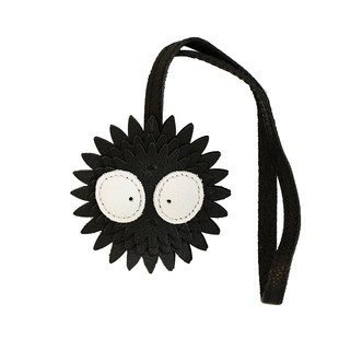 葱木 煤球挂件 超好看小众皮质独特包挂有趣的包包挂件黑煤球挂件