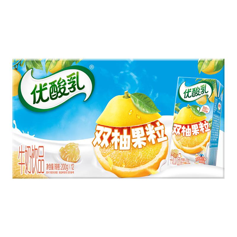 伊利优酸乳双柚果粒200g*12盒
