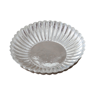 纯银时代 手打花瓣茶盘茶托银壶承足银999厚重小干泡台壶托公杯托