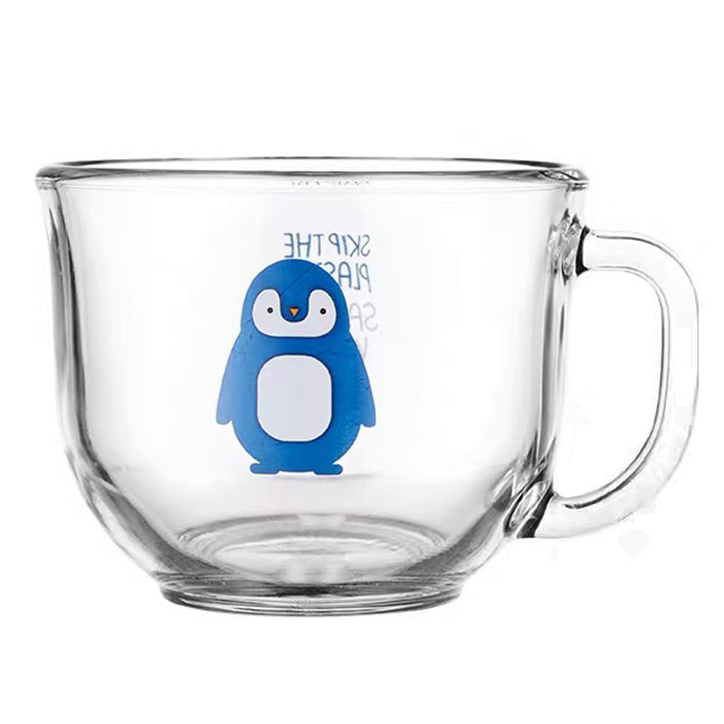 glasslock卡通麦片咖啡儿童水杯