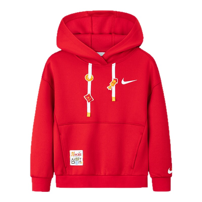 【新年红色】NIKE童装儿童卫衣男女童柔棉上衣蛇年春装NY2512251