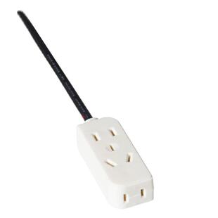 监控电源二孔母插头1分4三脚拖板防水箱盒排插摄像头220v供电接头