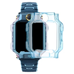 适用于小天才z8a保护壳软胶表壳智能儿童电话手表Z8/Z8少年版保护套防摔防刮透明表膜中小学生钢化膜专用配件