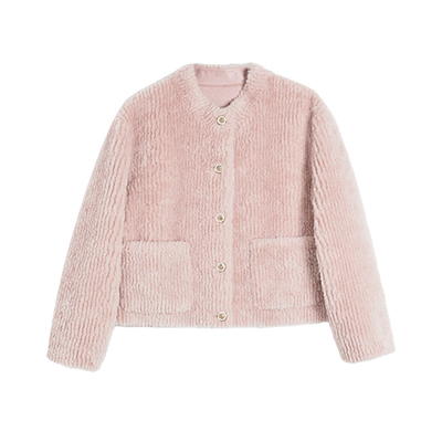 诗写环保皮草短外套女冬装款