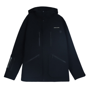 八度丘机能冲锋衣女防风防水冬季宽松外套三合一加绒滑雪服男士