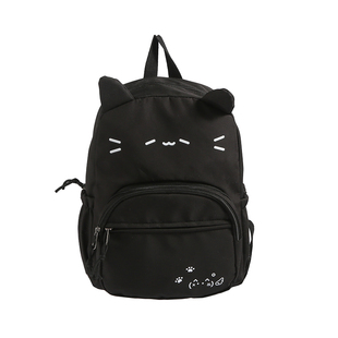 卡通猫咪耳朵包2025新款初中生高中生双肩背包大容量上学可爱书包