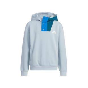 阿迪达斯童装25秋季新款男大童柔软舒适运动休闲连帽卫衣KC0209