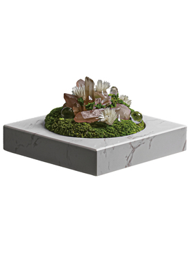 大理石水晶青苔摆件样板间酒店