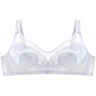 内衣女大胸显小夏季超薄兔耳杯文胸无钢圈聚拢上托收副乳性感胸罩