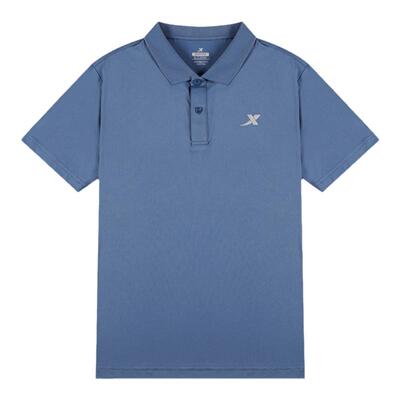 特步短袖t恤polo衫男2025夏季正品翻领休闲透气运动羽毛球服男装